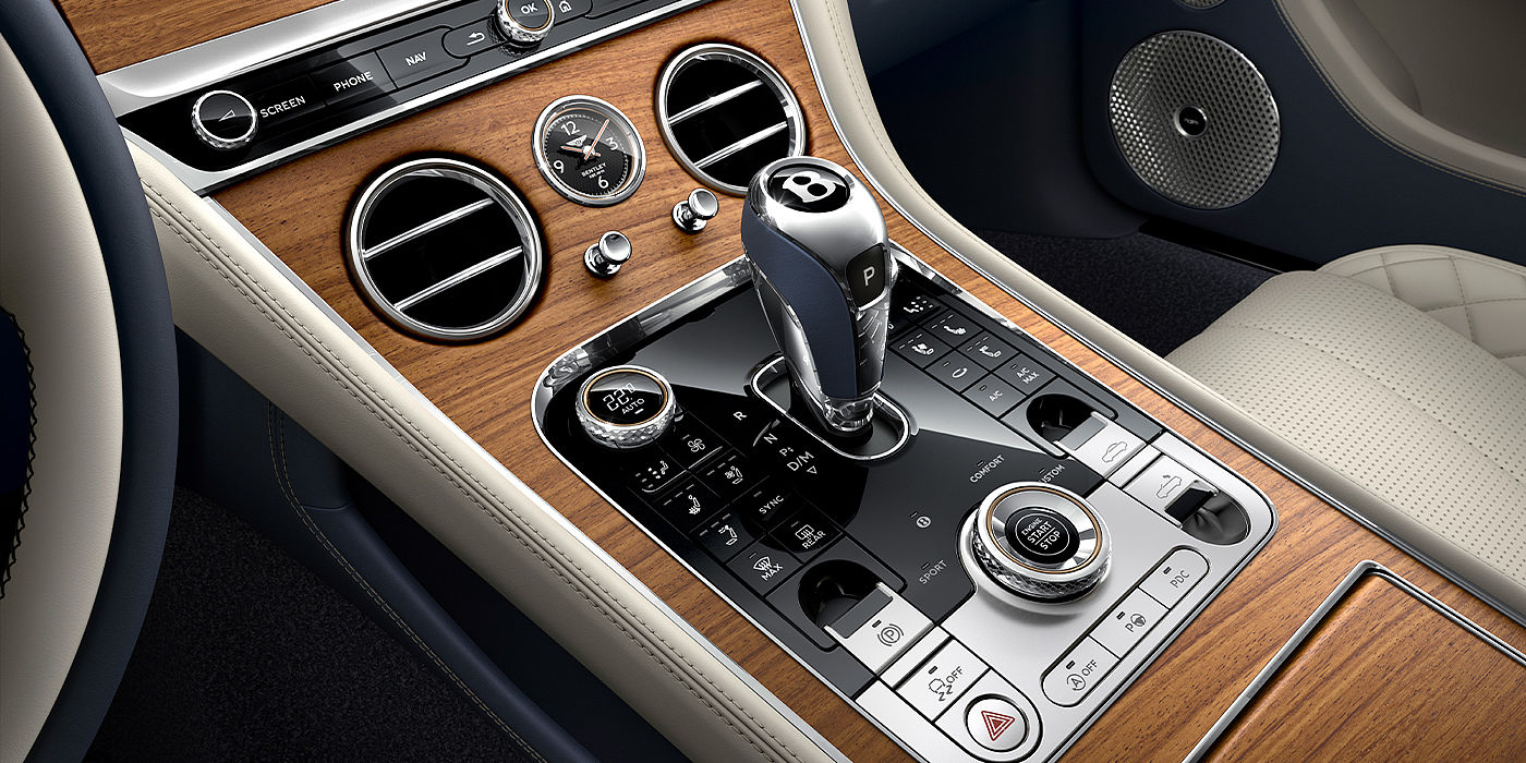 Bentley Basel Bentley Continental GTC Azure convertible front interior console detail
